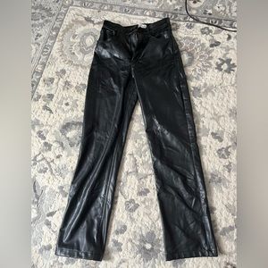 Black leather pants